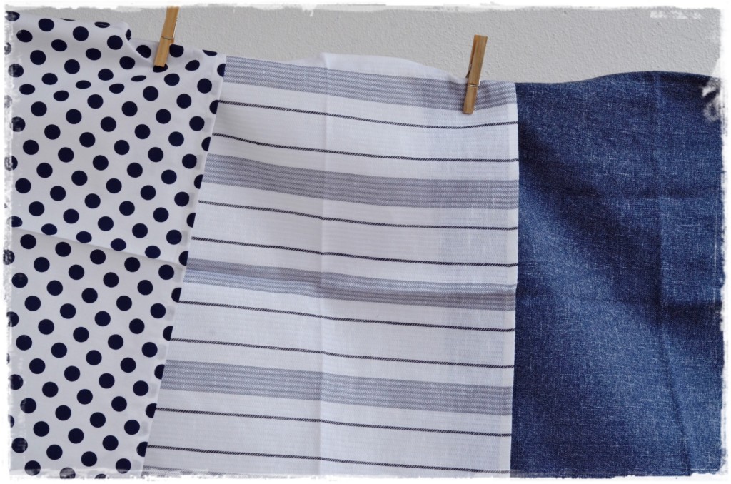 Tekstylia kuchenne blue and white dla domu