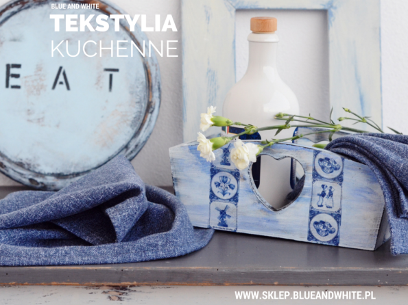 sklep internetowy blue and white, tekstylia kuchenne, aranżacja kuchni, fartuchy lniane, ścierki, obrusy, fartuchy do kwiaciarni, lniane do kwiaciarni